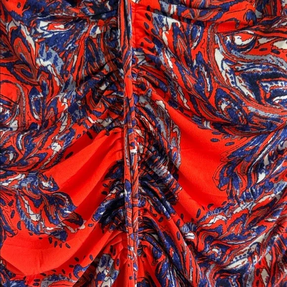 White House Black Market Ruched tie shoulder midi dress - Picture 4 of 6